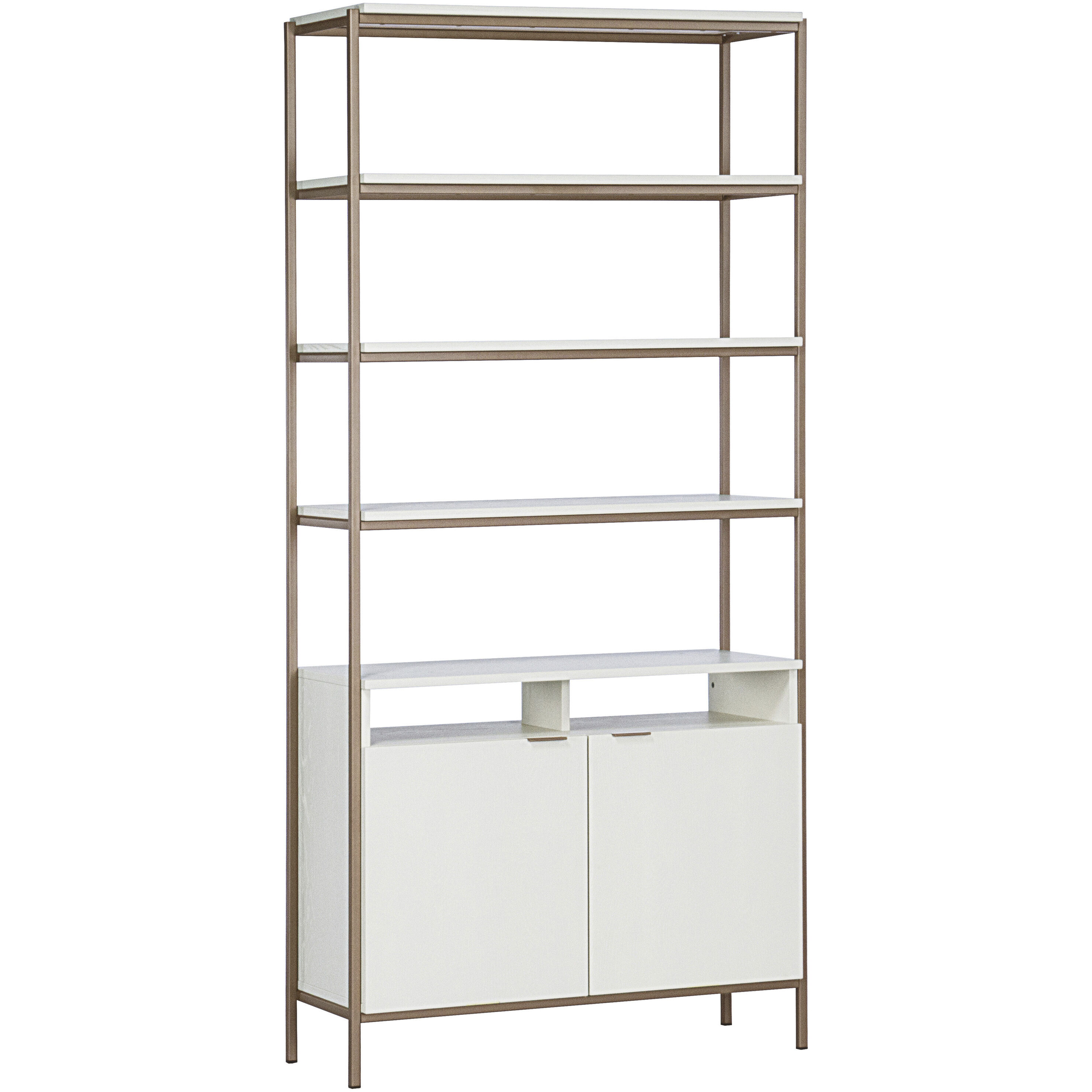 Ambrose Champagne Gold / Cream Modular Bookcase, Large
